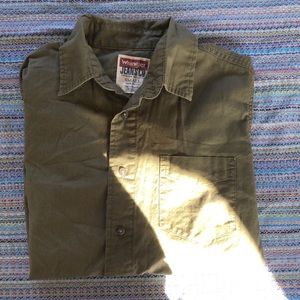 Green button down